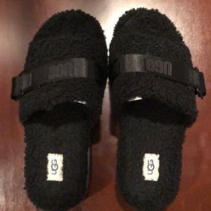 UGG® Fluffita Metal Buckle Fur Slides